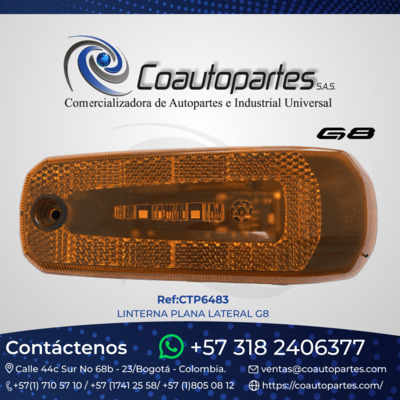 LINTERNA PLANA LATERAL G8