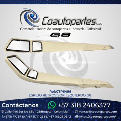 ESPEJO RETROVISOR IZQUIERDO. G8 11285292