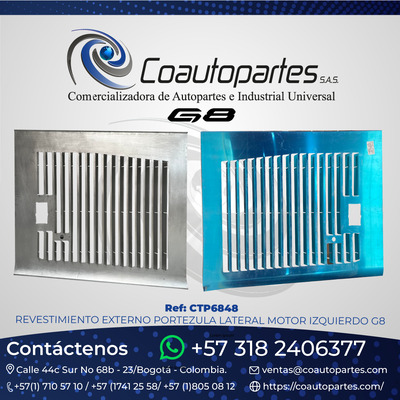 REVESTIMIENTO EXTERNO PORTEZULA LATERAL MOTOR IZQUIERDO G8 12798339