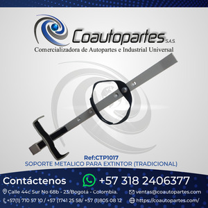 SOPORTE METALICO PARA EXTINTOR NEGRO (TRADICIONAL) 10742400 10705367 6-AC5-0041-5