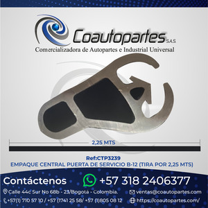 EMPAQUE CENTRAL PUERTA DE SERVICIO B-12 (TIRA POR 2,25 MTS)