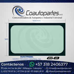 VIDRIO PEGADO CENTRAL G8