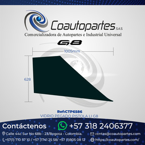 VIDRIO PEGADO PISTOLA LI G8