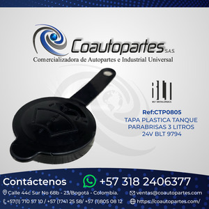 TAPA PLASTICA TANQUE PARABRISAS 3 LITROS 24V BLT 9794