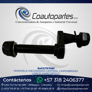 MANIVELA MECANISMO CENTRAL LIMPIABRISAS LARGO MARCOPOLO BLT44663 CON ROSCA