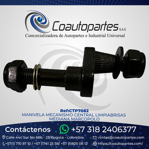 MANIVELA MECANISMO CENTRAL LIMPIABRISAS MEDIANA MARCOPOLO BLT44665