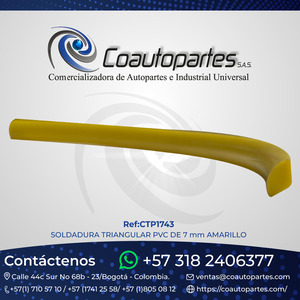 SOLDADURA TRIANGULAR PVC DE 7 mm AMARILLO 10748753