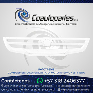 COMPLEMENTO SUPERIOR TAPA MOTOR NEW G7 EN FIBRA