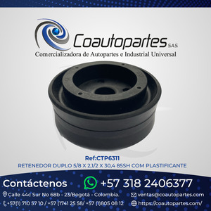 RETENEDOR DUPLO 5/8 X 2,1/2 X 30,4 85SH COM PLASTIFICANTE