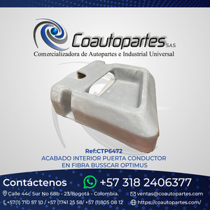 ACABADO INTERIOR PUERTA CONDUCTOR EN FIBRA BUSSCAR OPTIMUS