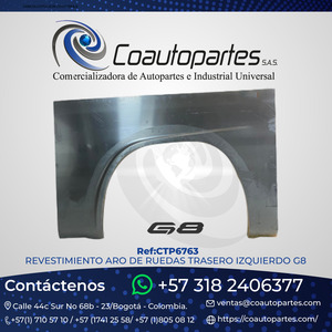 REVESTIMIENTO ARO DE RUEDAS TRASERO IZQUIERDO G8