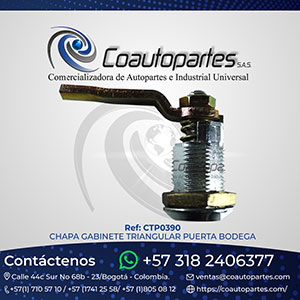 CHAPA GABINETE TRIANGULAR PUERTA BODEGA