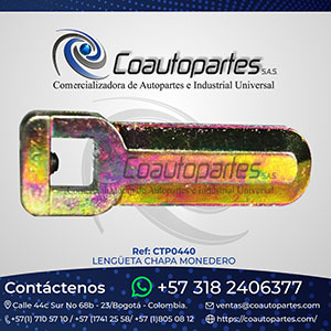 LENGÜETA CHAPA MONEDERO