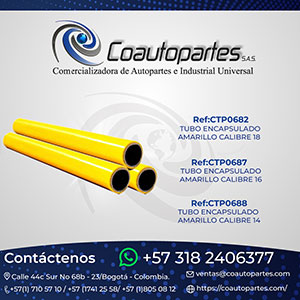 TUBO ENCAPSULADO AMARILLO CAL. 18/16/14