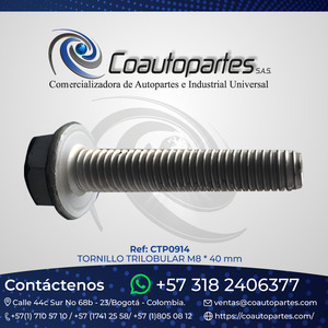 TORNILLO TRILOBULAR M8 * 40 mm 99010260