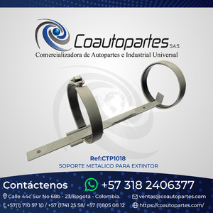 SOPORTE METALICO PARA EXTINTOR GRIS