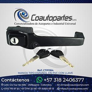 MANIJA TIPO ESPAÑOL EN PVC CON LLAVE
