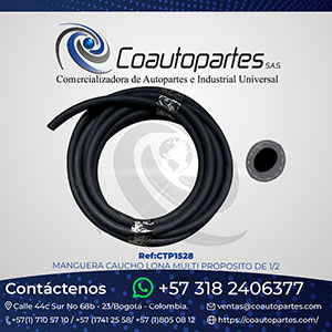 MANGUERA CAUCHO LONA MULTI PROPOSITO DE 1/2