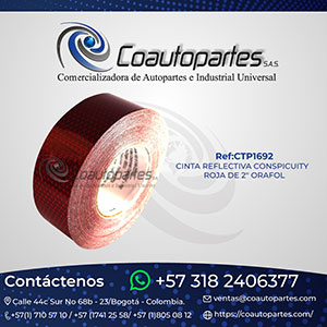 CINTA REFLECTIVA CONSPICUITY ROJA DE 2" ORAFOL