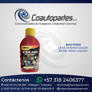 CERA SIMONIZ COLOR 500ML ROJO LIQUIDA