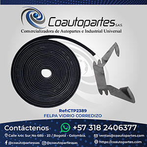 FELPA VIDRIO CORREDIZO