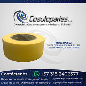 CINTA ENMASCARAR 2" 2327 48MM AMARILLA HY STIK 832