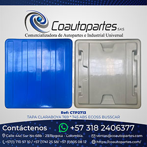 TAPA CLARABOYA 769 * 745 ABS ECOSS BUSSCAR