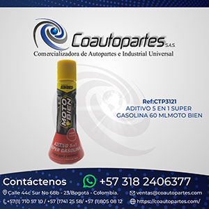 ADITIVO 5 EN 1 SUPER GASOLINA 60 MLMOTO BIEN