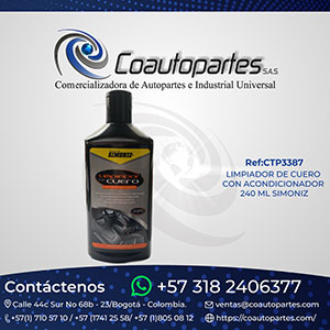 LIMPIADOR DE CUERO CON ACONDICIONADOR 240 ML SIMONIZ