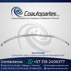 CONJUNTO ARCO CAPOTA INFERIOR PARABRISA BRT