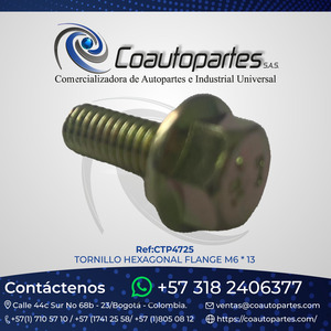 TORNILLO HEXAGONAL FLANGE M6 * 15