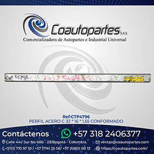 PERFIL ACERO C 32 * 16 * 1,55 CONFORMADO