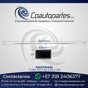 TUBO RECT 50 X 30 X 1,95