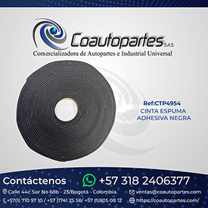 CINTA ESPUMA DHESIVA NEGRA