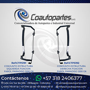 CONJUNTO ESTRUCTURA IZQUIERDA/DERECHO FIJACION FAROL PARADISO 1200 G6