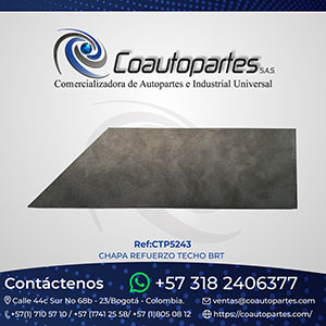 CHAPA REFUERZO TECHO BRT