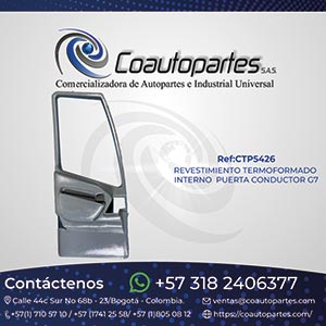 REVESTIMIENTO TERMOFORMADO INTERNO PUERTA CONDUCTOR G7