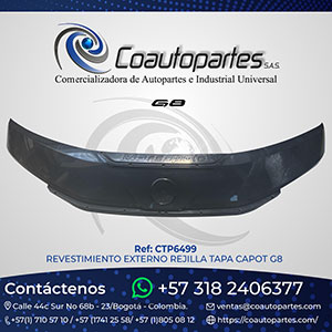 REVESTIMIENTO EXTERNO REJILLA TAPA CAPOT G8