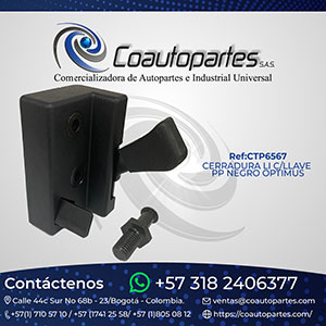 CERRADURA LI C/LLAVE PP NEGRO 0247464 OPTIMUS