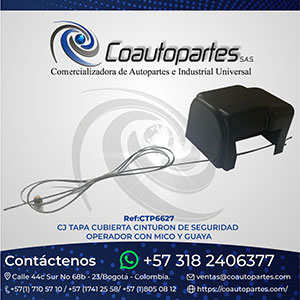 CJ TAPA CUBIERTA CINTURON DE SEGURIDAD OPERADOR CON MICO Y GUAYA