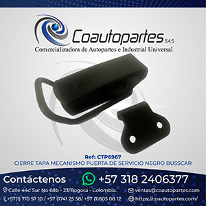 CIERRE TAPA MECANISMO PUERTA DE SERVICIO NEGRO BUSSCAR