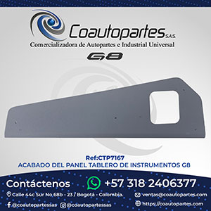ACABADO DEL PANEL TABLERO DE INSTRUMENTOS G8