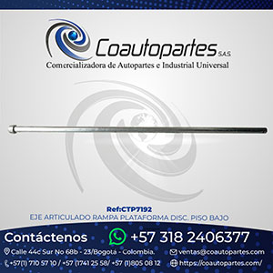 EJE ARTICULADO RAMPA PLATAFORMA DISC. PISO BAJO