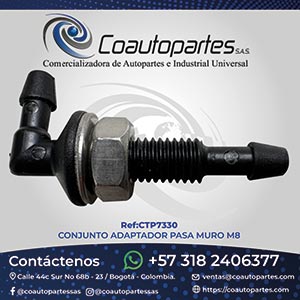 CONJUNTO ADAPTADOR PASA MURO M8
