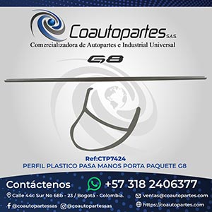 PERFIL PLASTICO PASA MANOS PORTA PAQUETE G8