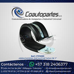 ABRAZADERA ENCAUCHETADA DE 1” NUMERO 26