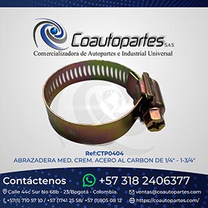 ABRAZADERA MED. CREM. ACERO AL CARBON DE 1/4" - 1-3/4" (30-20)