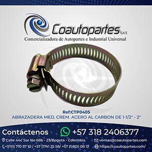 ABRAZADERA MED. CREM. ACERO AL CARBON DE 1-1/2" - 2" (30-24)
