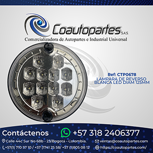 LAMPARA DE REVERSO - BLANCA LED DIAM 125MM NAL.