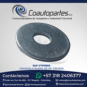 ARANDELA PLANA DE 1/4" GRUESA